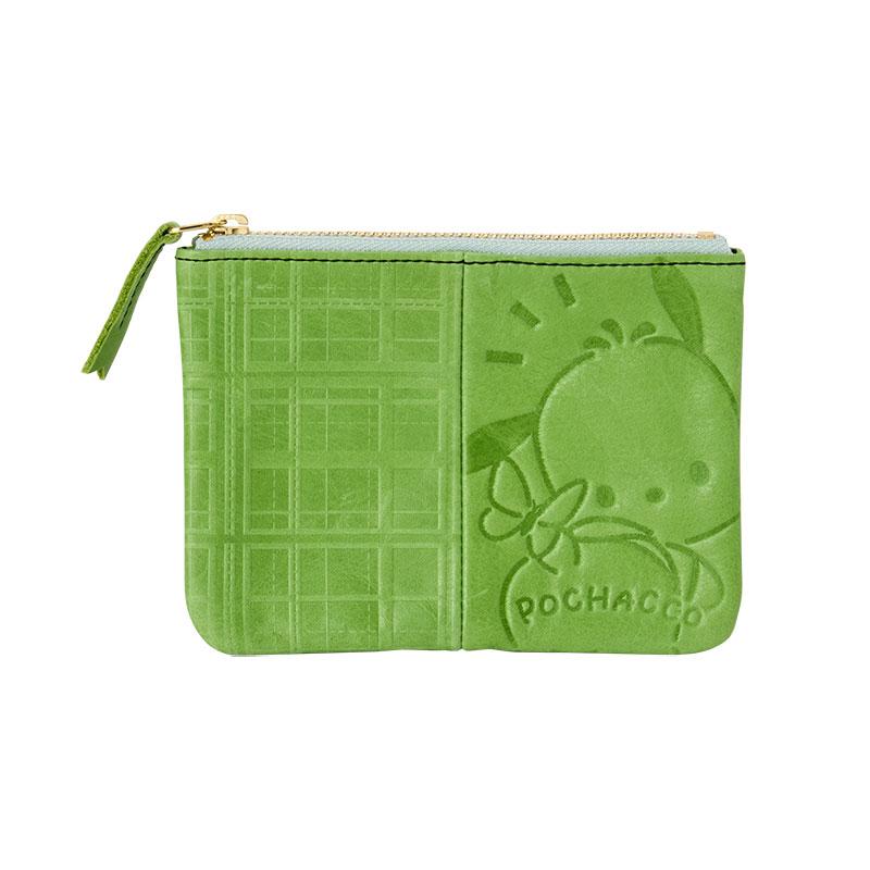 Pochacco Leather Flat Pouch Green Sanrio Japan 2025