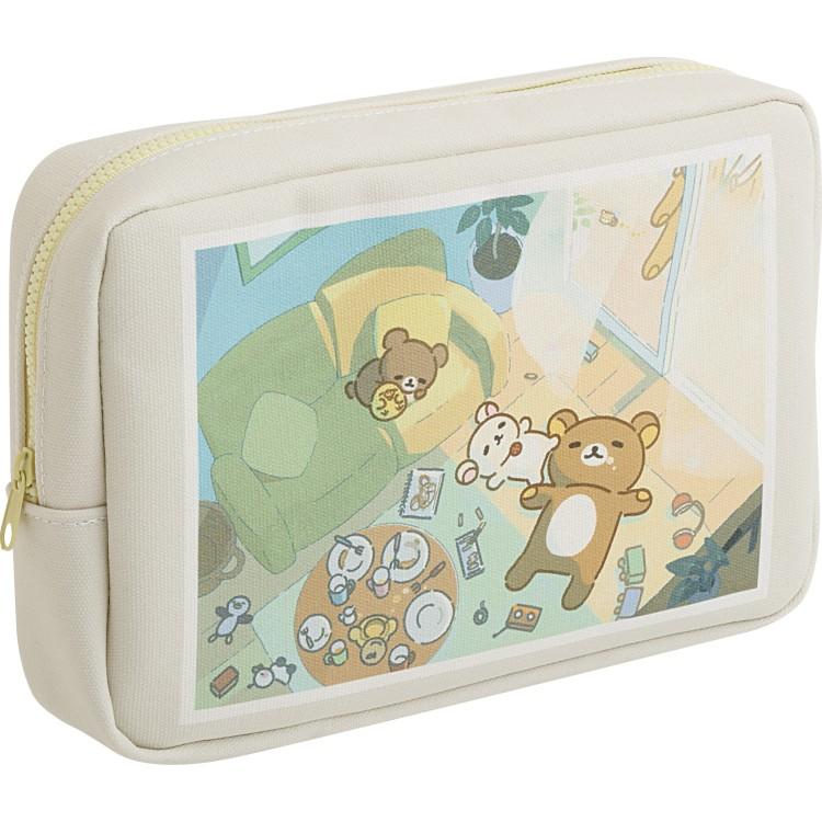 Rilakkuma Square Pouch White stay with me San-X Japan 2025