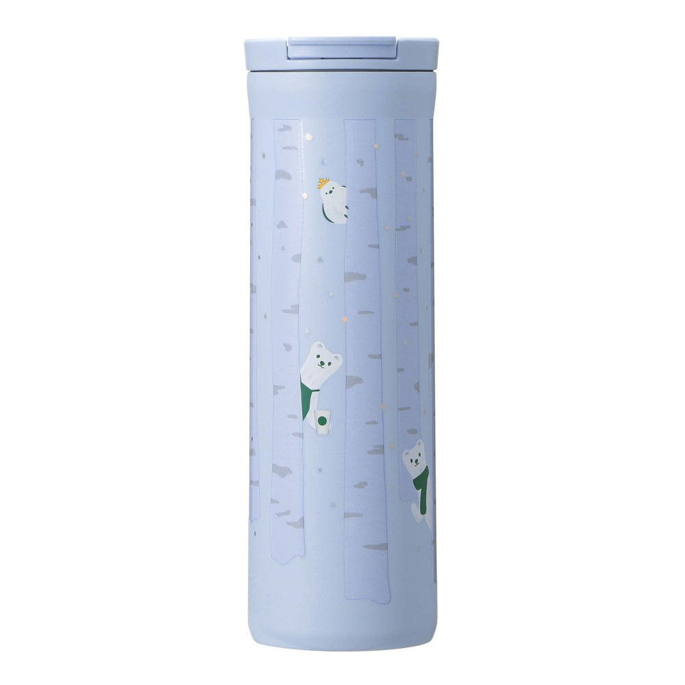 Stainless Bottle Ermine & Long-tailed Tit Blue Starbucks Japan New Year 2025