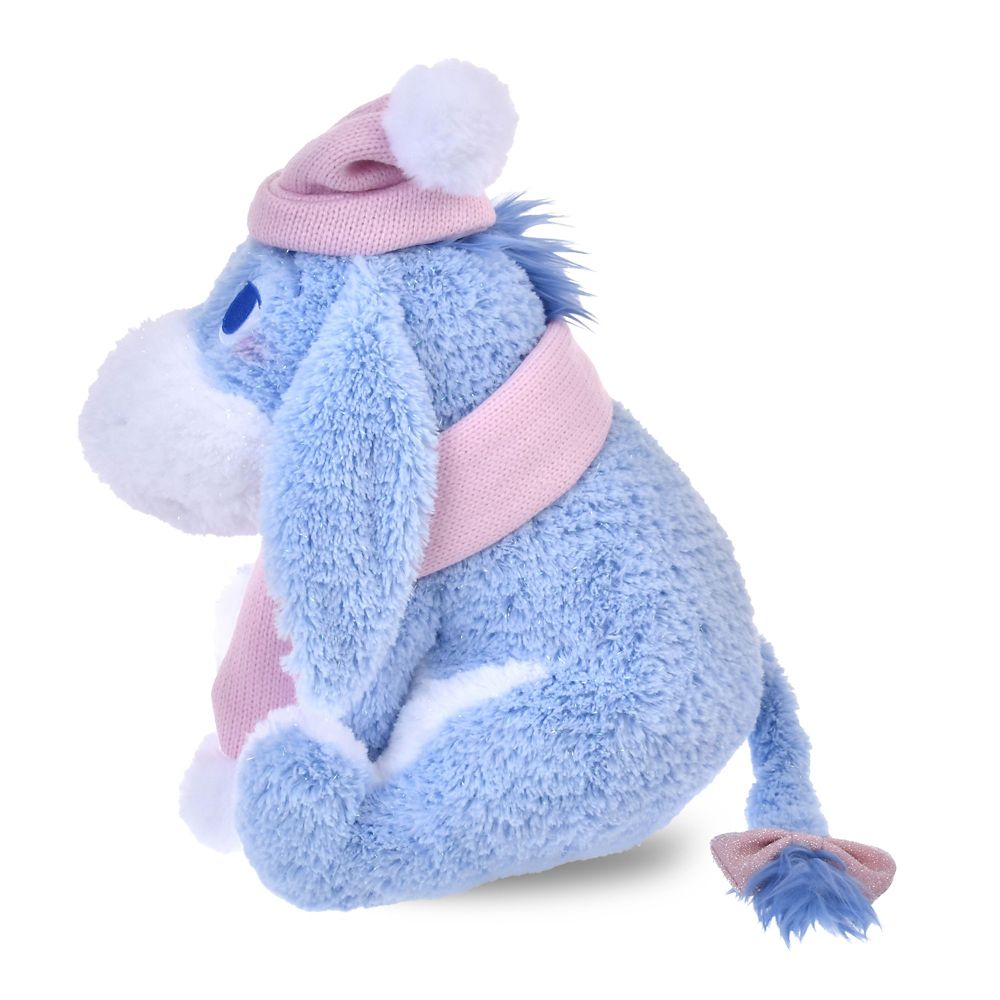 Eeyore Plush Doll Blue Winter Shiny Color Disney Store Japan Winnie the Pooh