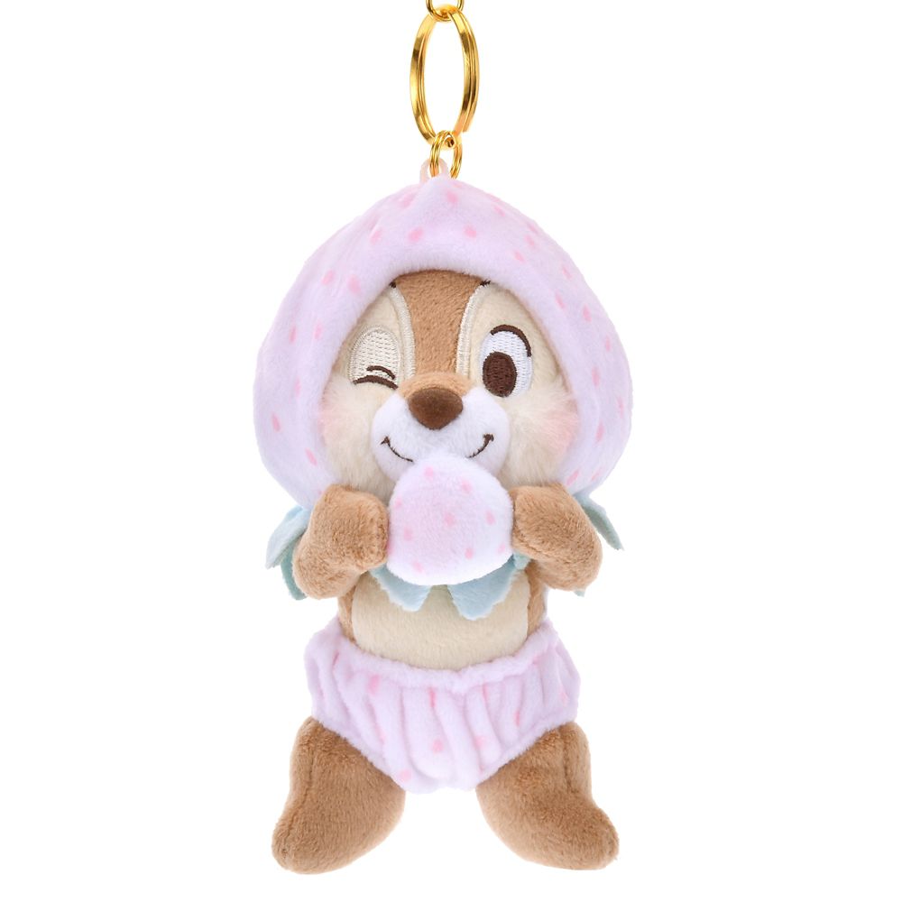 Chip Plush Keychain STRAWBERRY COLLECTION Disney Store Japan 2025