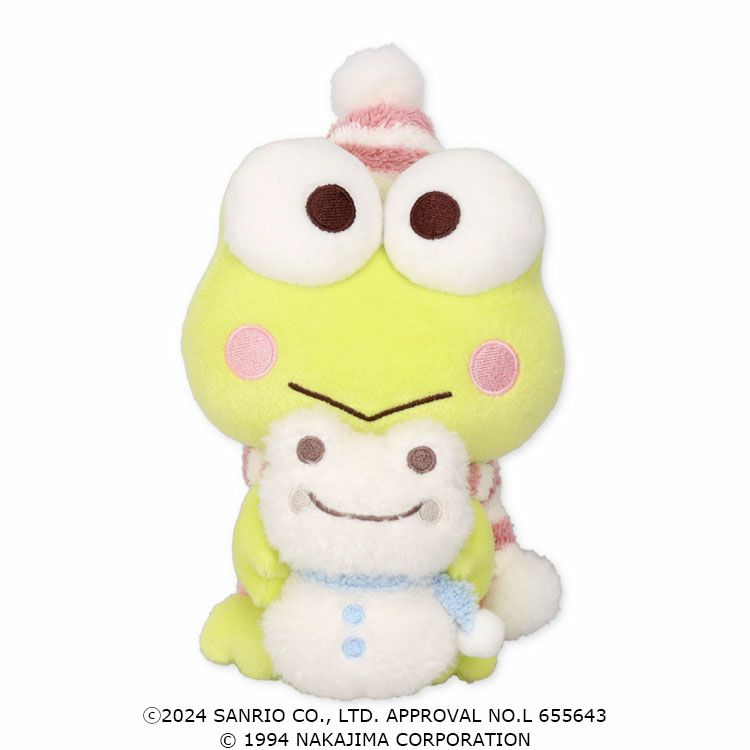 Kero Kero keroppi Pickles the Frog Plush Doll S Snowman Japan 2024