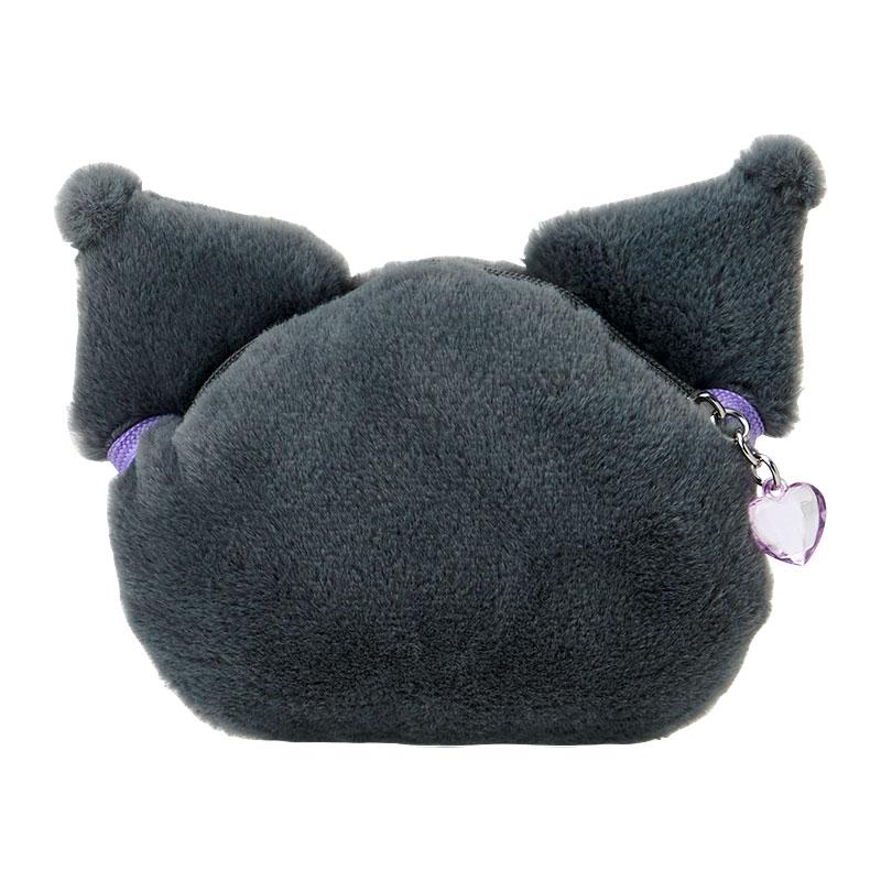 Kuromi Kids Plush Neck Coin Case Pouch Face Shape Sanrio Japan 2025