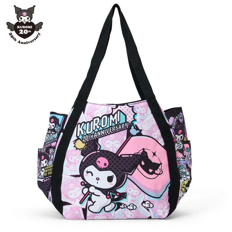 Kuromi Print Tote Bag Comic Black Pink Sanrio Japan 2025
