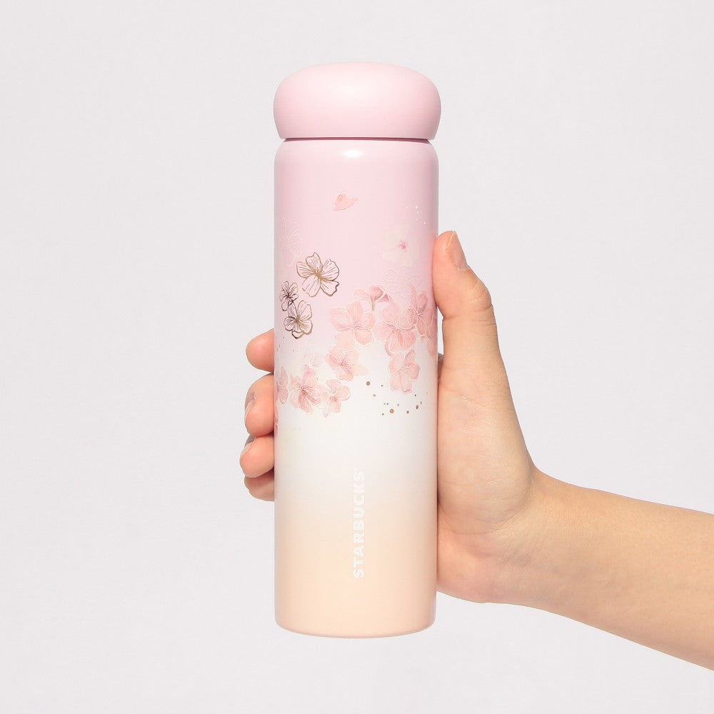 Starbucks Japan SAKURA 2025 Stainless Bottle Pale Pink Gradation 355ml