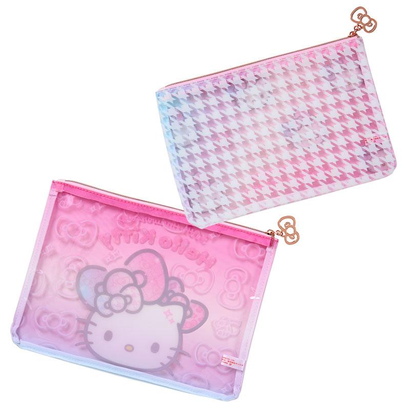 Hello Kitty Flat Pouch Set Birthday 50th The Fashionable Ribbons Sanrio Japan