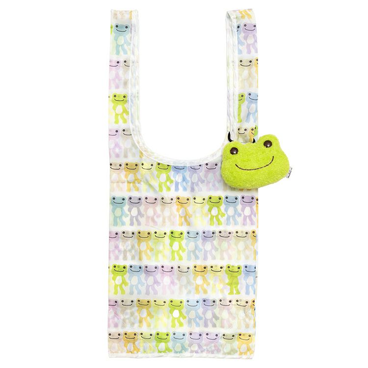 Pickles the Frog Eco Shopping Tote Bag Face Green Japan 2025