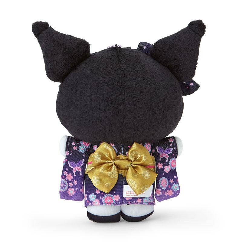 Kuromi Plush Mascot Holder Keychain Kimono Sanrio Japan Sakura 2024