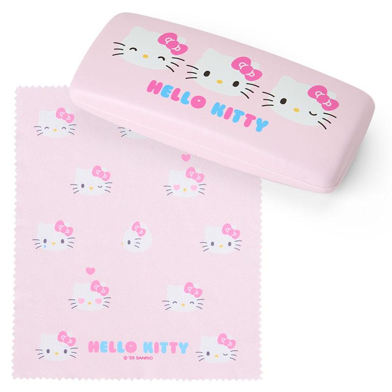 Hello Kitty Glasses Case with Cloth Pink Sanrio Japan 2025