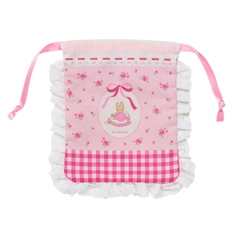 Marron Cream Frill Drawstring Pouch Pink Sanrio Japan 2025