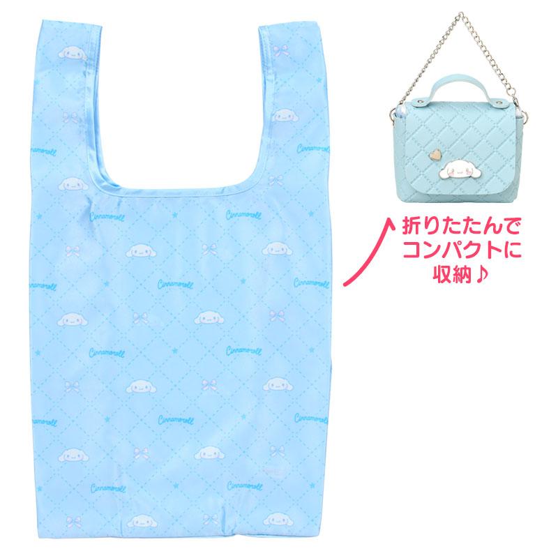 Cinnamoroll Eco Shopping Tote Bag w/ Case Blue Sanrio Japan 2025
