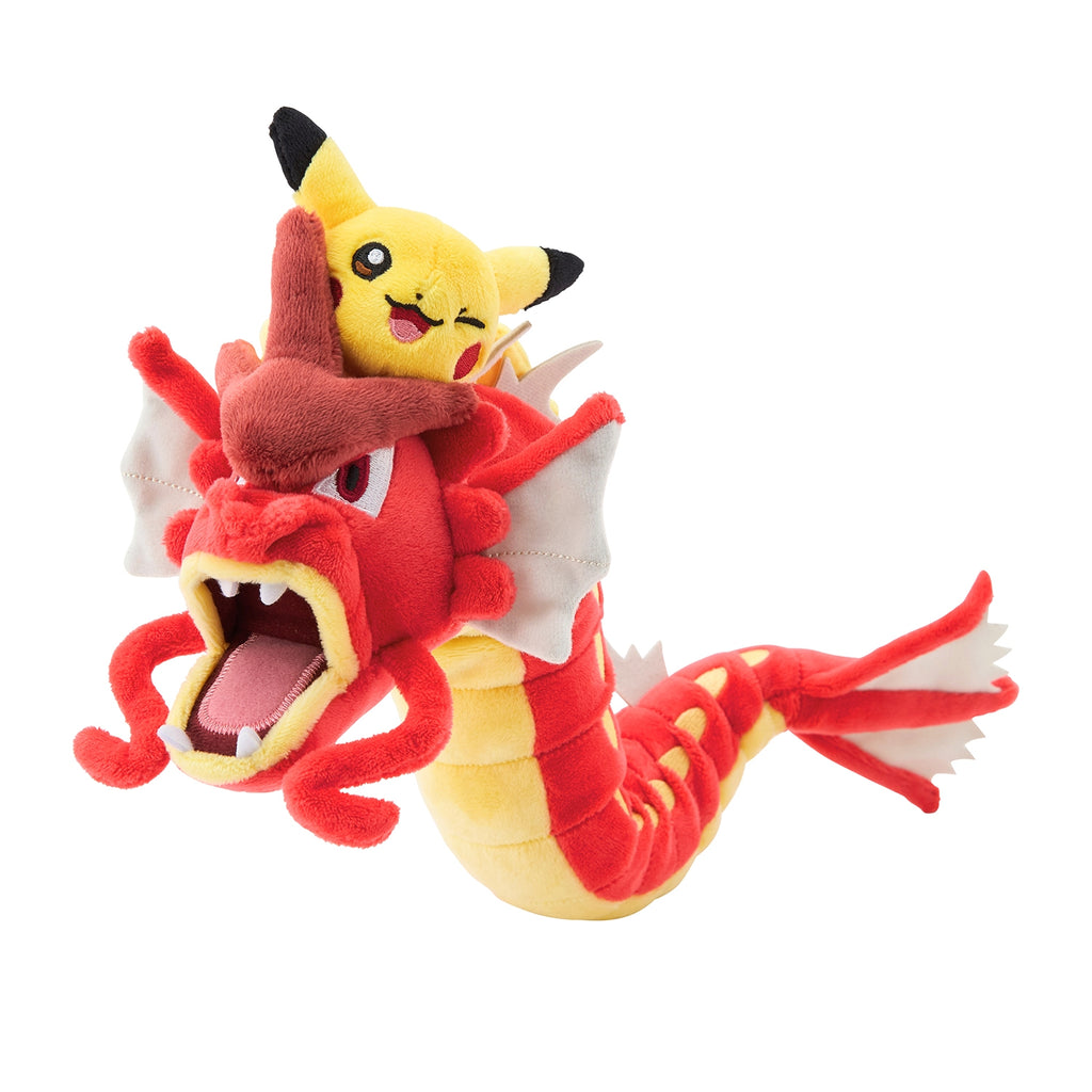 Pikachu & Red Gyarados Plush Doll Hiroshima R Pokemon Center Japan 2025