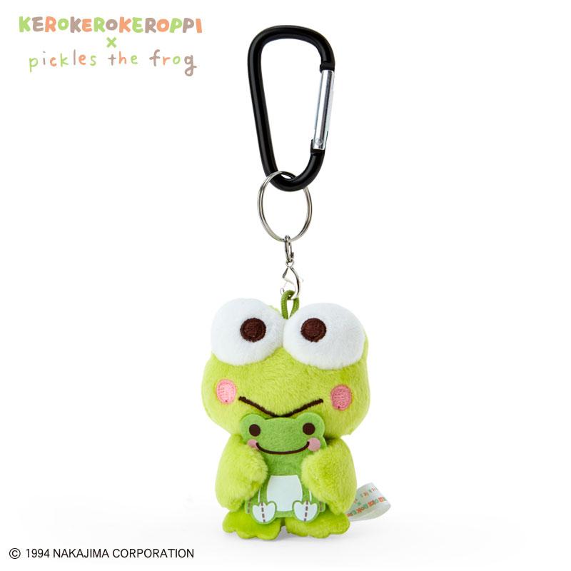 Kero Kero Keroppi Plush Mascot Holder Keychain Pickles the frog Sanrio Japan