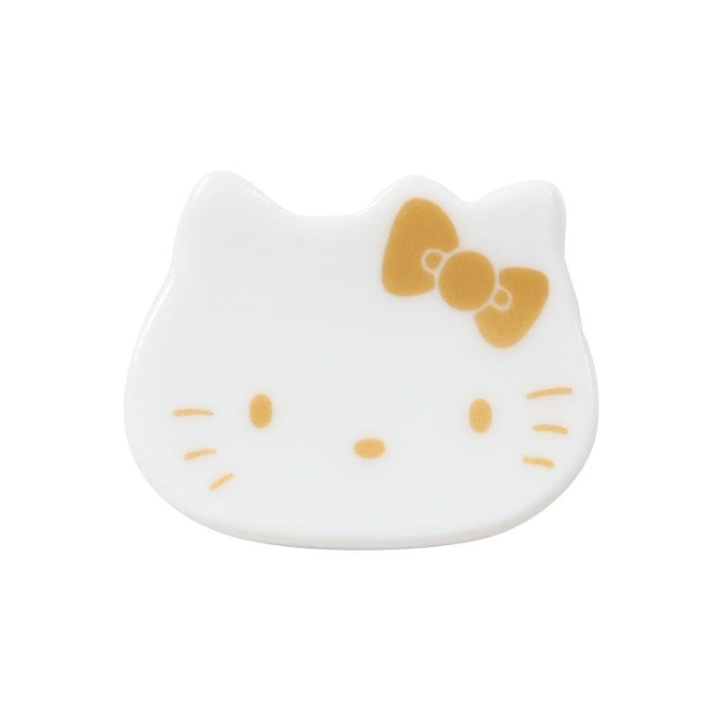 Hello Kitty Porcelain Chopsticks Rest Gold Ribbon Sanrio Japan 2025
