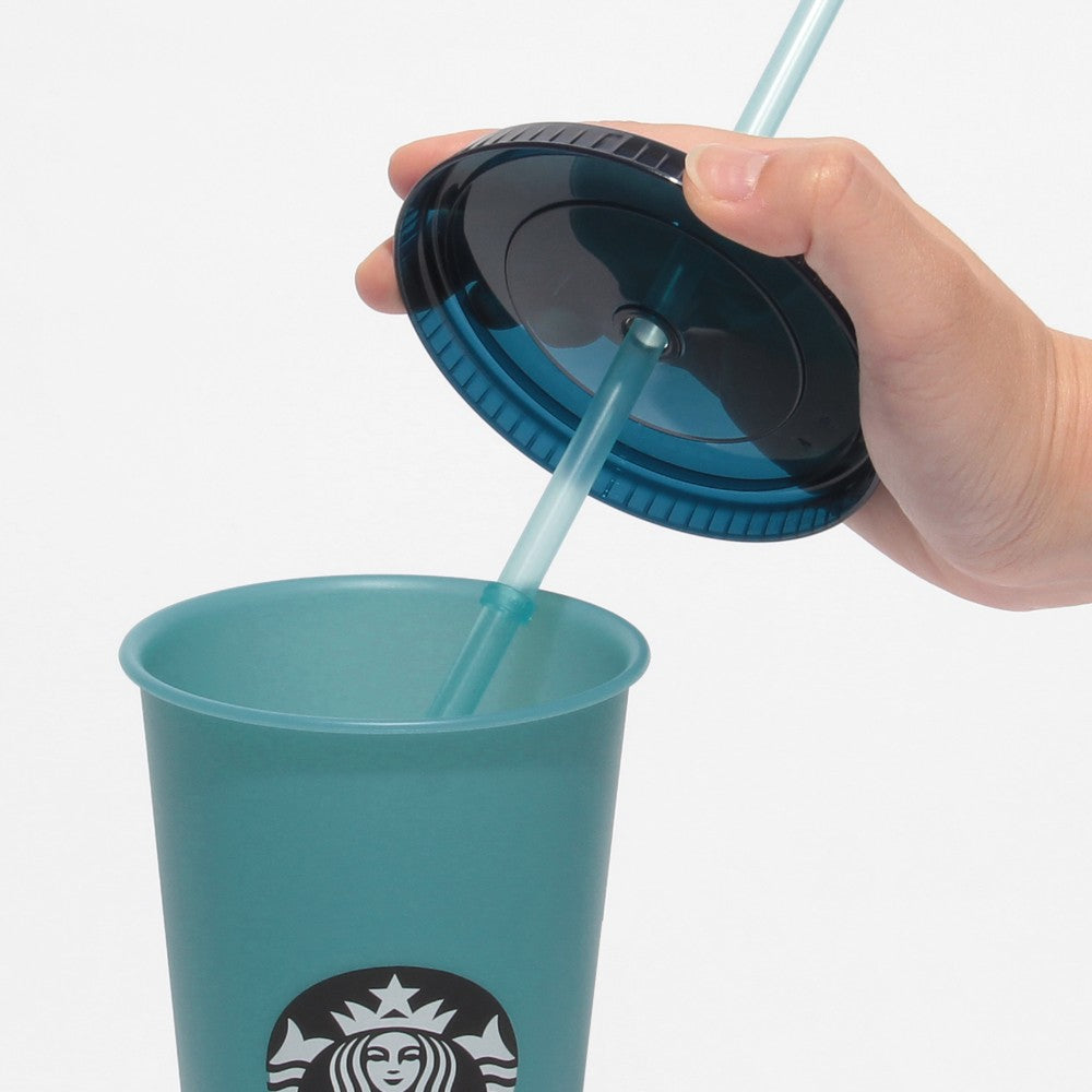 Starbucks Japan Color Changing Reusable Cold Cup Dual Blue 710ml 2025