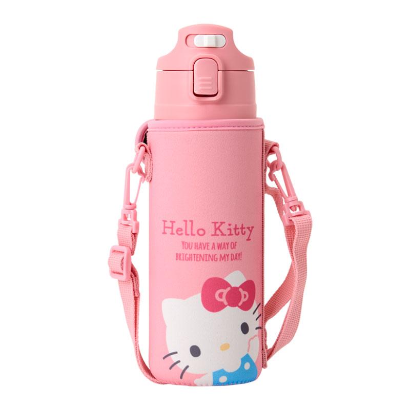 Hello Kitty Kids Stainless Bottle w/ Cover Strap Sanrio Japan 2024