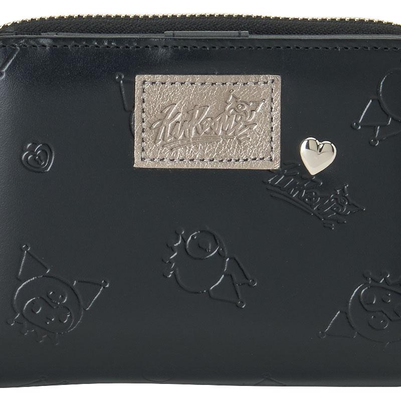 Kuromi Leather Bifold Wallet Black Sanrio Japan 2025