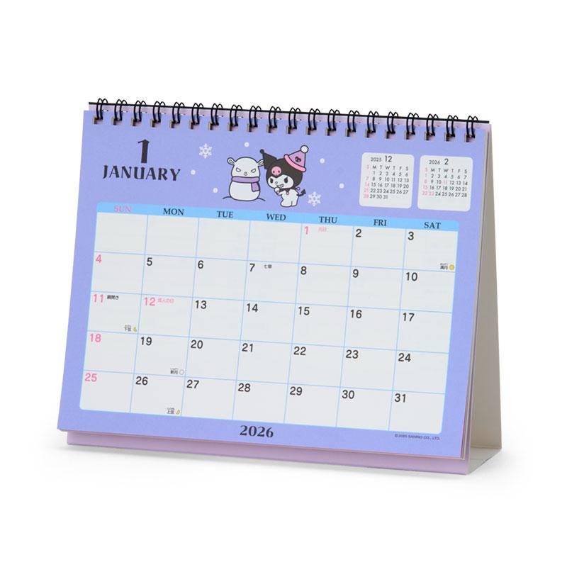 Kuromi Ring Calendar Desktop 2026 Sanrio Japan