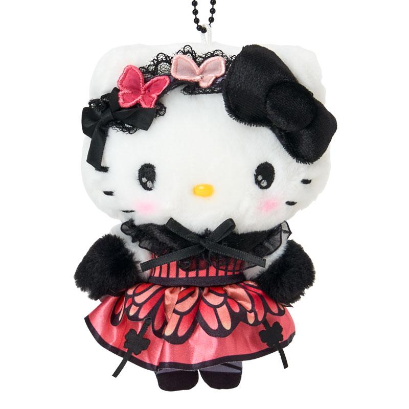 Hello Kitty Plush Mascot Holder Keychain White Butterfly Sanrio Japan 2025