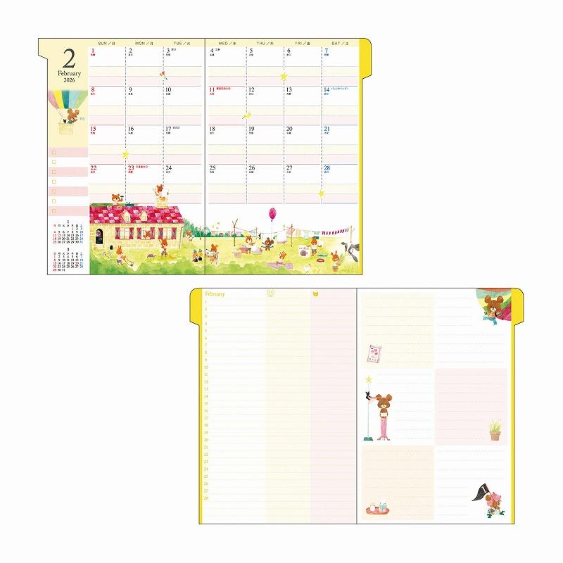 the bears' school 2026 Schedule Book B6 Monthly Gift Japan