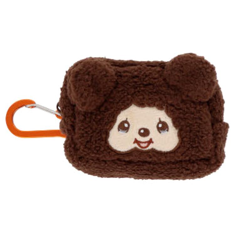Monchhichi Fluffy mini Pouch Carabiner Bear Japan 2025