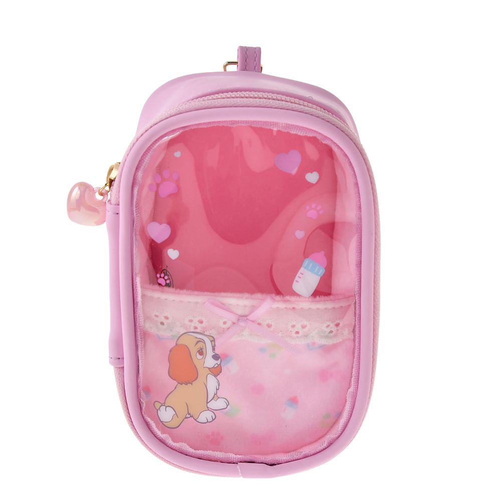 Lady and the Tramp Pouch Keychain Clear Window Mellow Hug Disney Store Japan
