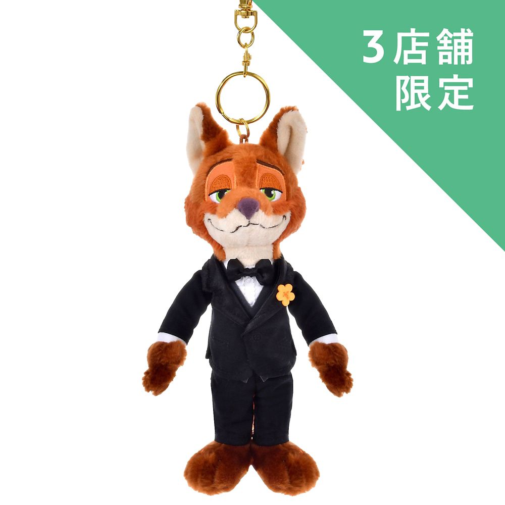 Zootopia 2 Nick Wilde Plush Keychain Formal Disney Store Japan 2025