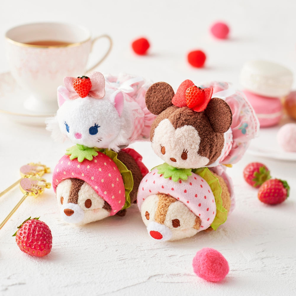 Minnie Tsum Tsum Plush Doll mini S Strawberry Ichigo Disney Store Japan 2024