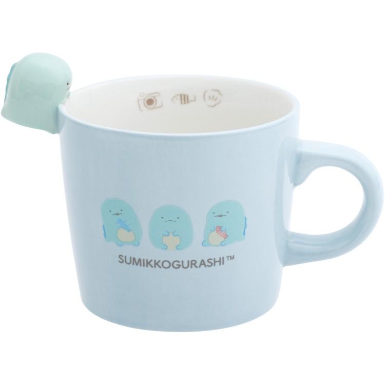 Sumikko Gurashi Tokage Lizard Mug Cup w/ Figure Blue San-X Japan 2025