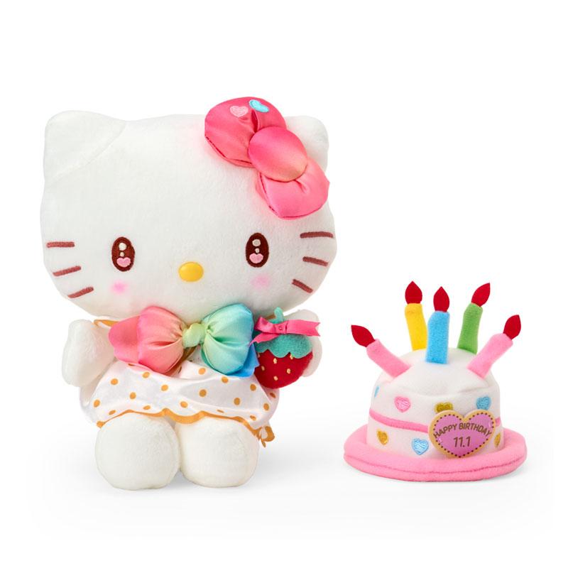 Hello Kitty Plush Doll Birthday Gift Box Strawberry Cake Sanrio Japan 2025