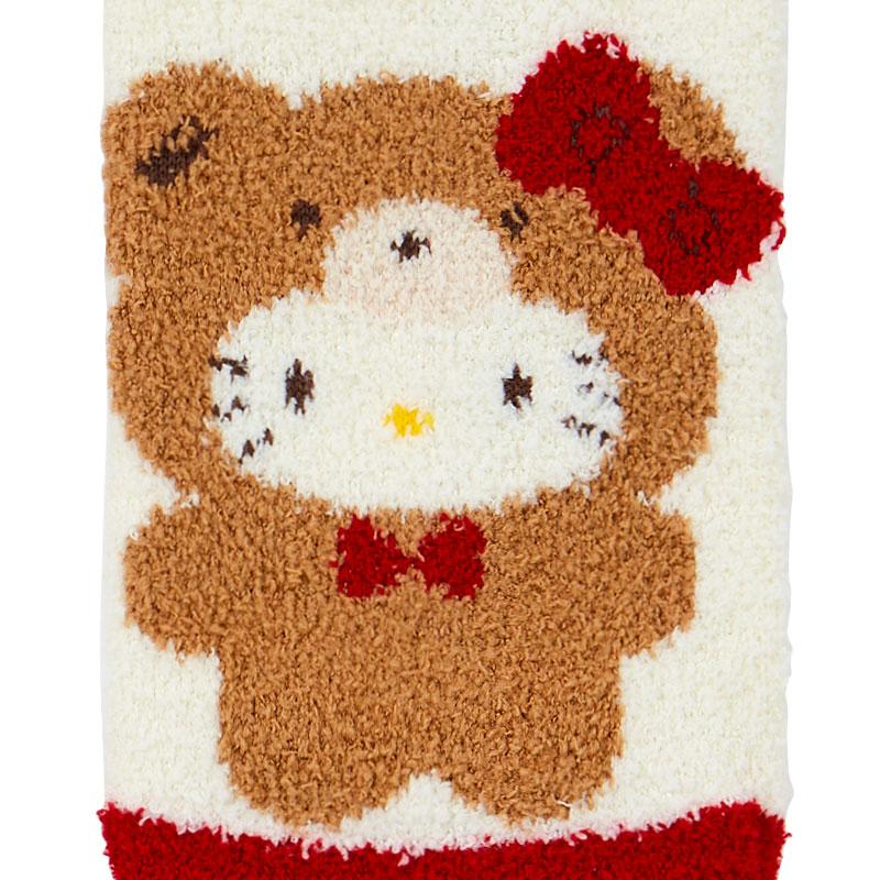 Hello Kitty Socks Mokomoko Fluffy Bear Red Sanrio Japan 2024