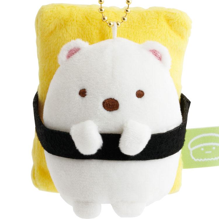 Sumikko Gurashi Shirokuma Bear Plush Keychain Sushi San-X Japan 2025