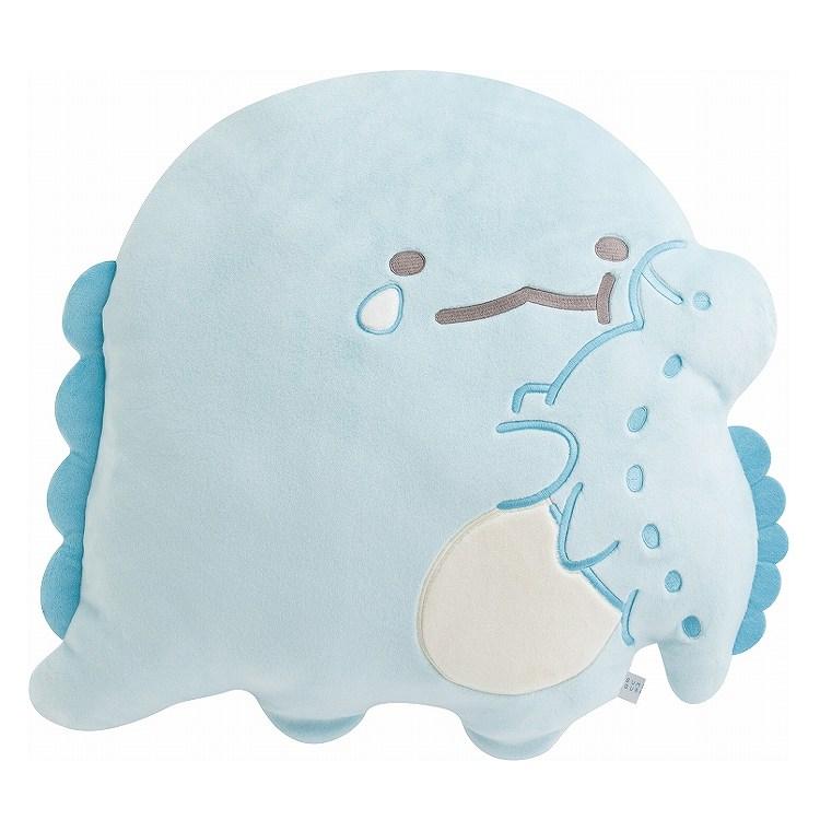 Sumikko Gurashi Tokage Lizard & Mother Cushion Blue Okiniiri San-X Japan