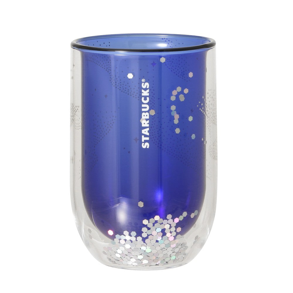 Starbucks Japan Holiday 2024 Double Wall Glass Aurora Navy 296ml Christmas