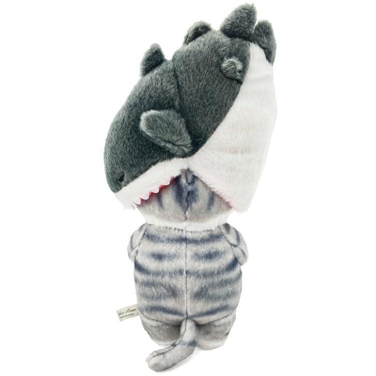 mofusand Cat Potetama Plush Doll Biting Shark Gray Japan 2025