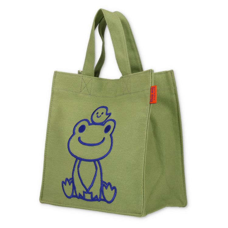 Pickles the Frog mini Tote Bag Bottom Gusset Green always smile Japan 2024