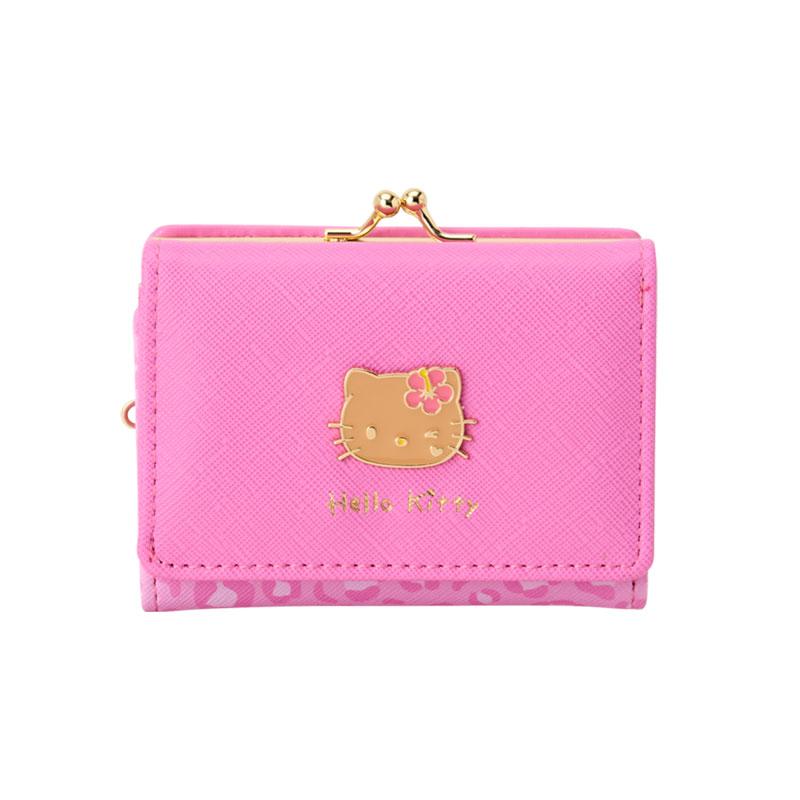 Hello Kitty Sunburn Clasp Trifold Wallet Pink Sanrio Japan 2025