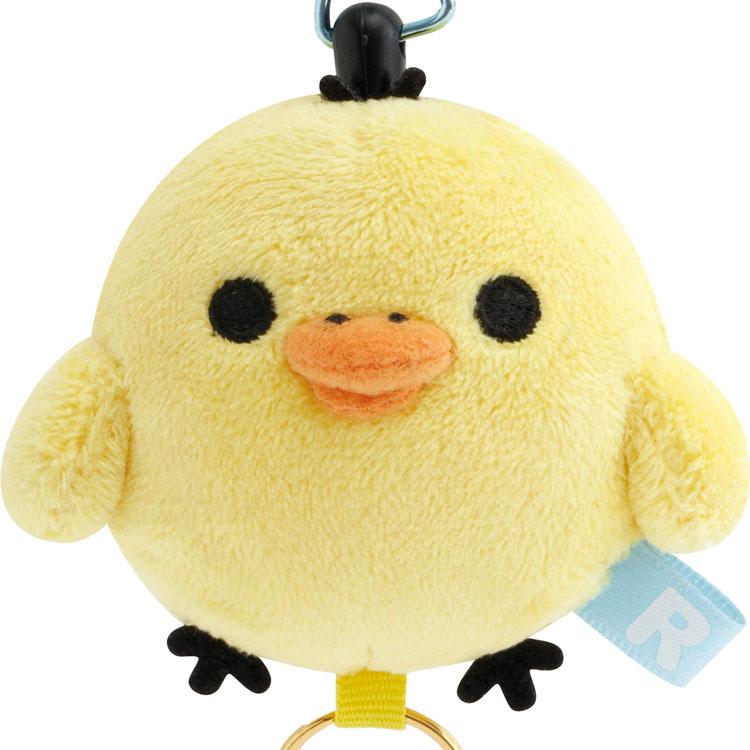 Kiiroitori Yellow Chick Reel Plush Keychain Key Holder San-X Japan Rilakkuma