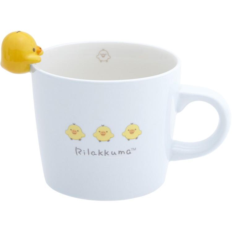 Kiiroitori Yellow Chick Mug Cup w/ Figure Blue San-X Japan 2025 Rilakkuma