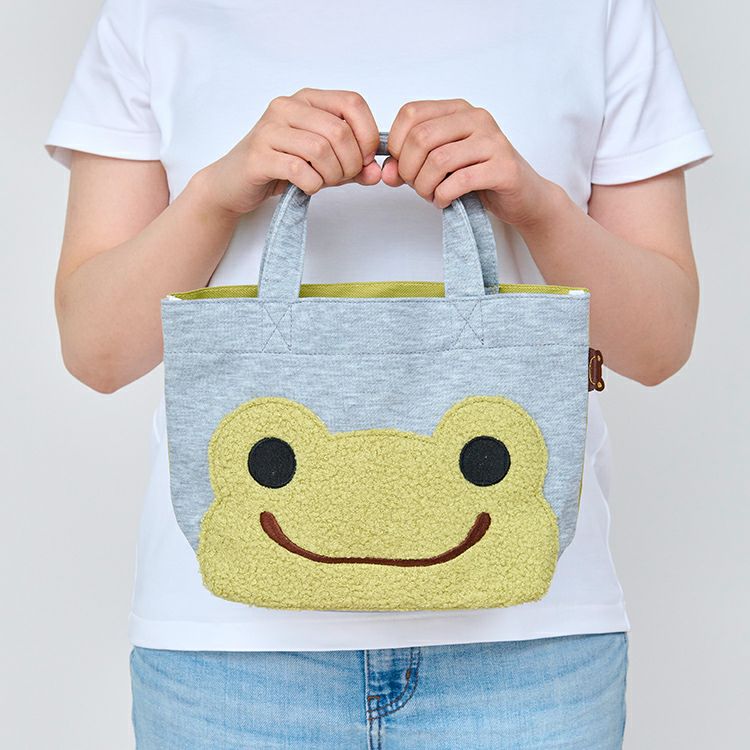 Pickles the Frog mini Tote Bag Gray Petit Pickles Japan 2024