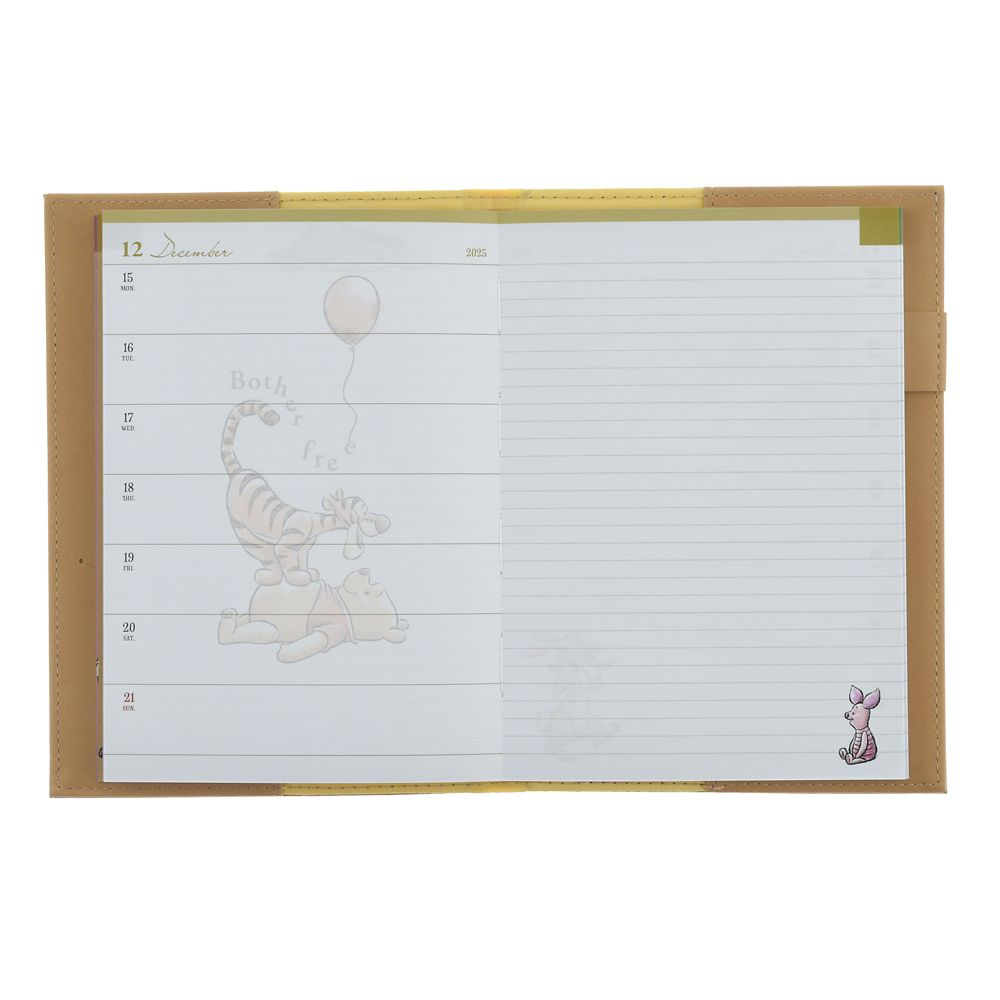 Winnie the Pooh 2026 Schedule Book B6 Weekly Emboss Disney Store Japan