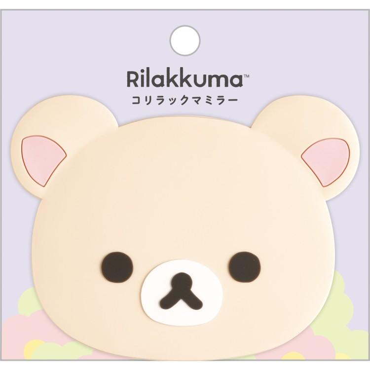 Korilakkuma Mirror Face Die-cut BASIC RILAKKUMA Flower San-X Japan 2025