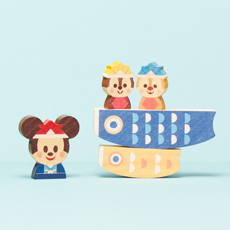 Mickey Chip Dale KIDEA Toy Wooden Blocks Koinobori Disney Store Japan