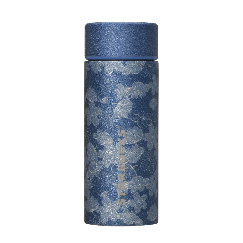 Starbucks Japan SAKURA 2025 Stainless Bottle Glitter Night Blue 355ml Tumbler