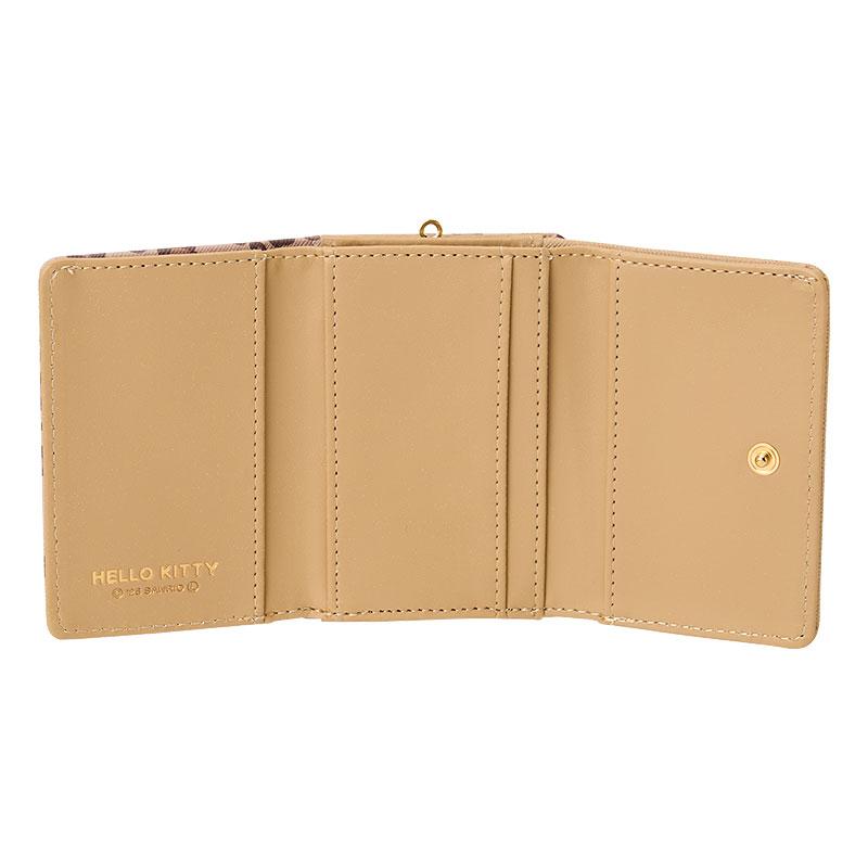 Hello Kitty Sunburn Clasp Trifold Wallet Beige Sanrio Japan 2025