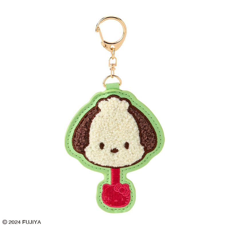 Pochacco Keychain Key Holder Sanrio Characters Chocolate Sagara Embroidery Japan