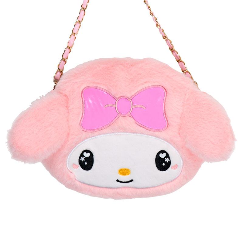 My Melody Fur Shoulder Bag Face Shape Sanrio Japan 2025