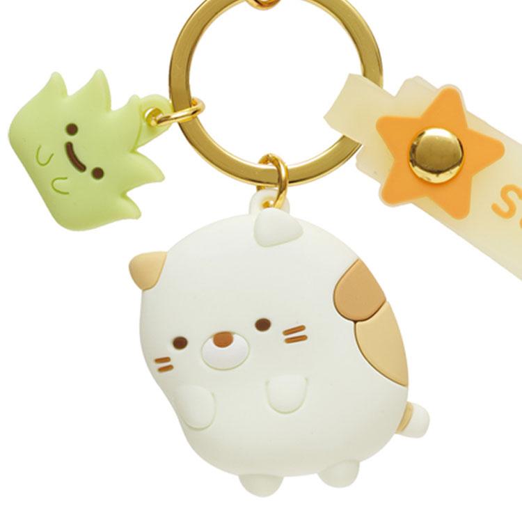 Sumikko Gurashi Neko Cat Weed Keychain Key Holder San-X Japan 2024