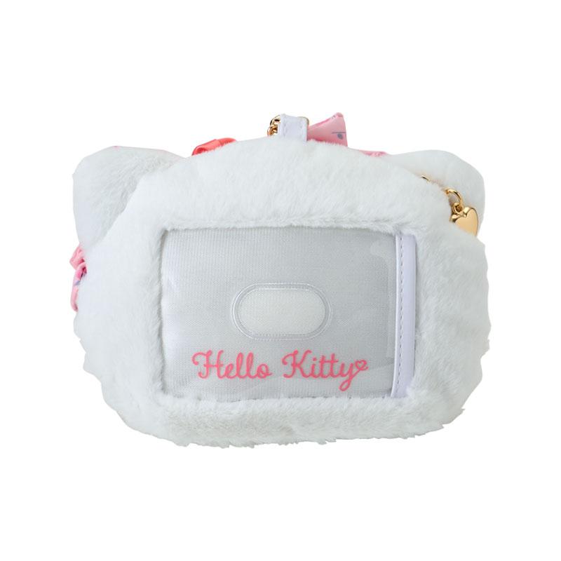 Hello Kitty Plush Pass Case Face Shape Dolly Rose Sanrio Japan 2024