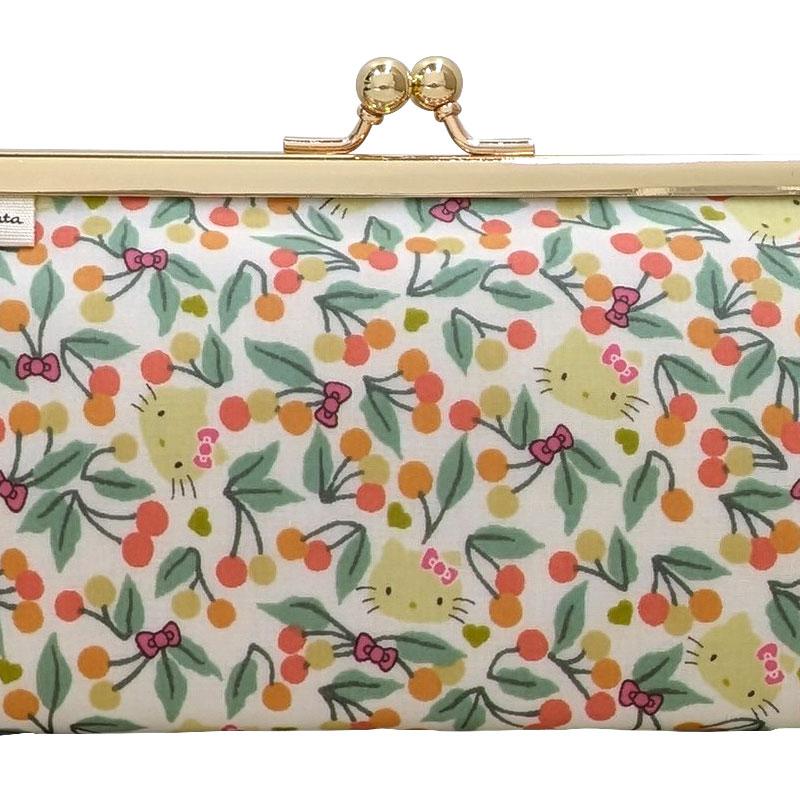 Hello Kitty Liberty Fabrics Clasp Pen Case Pencil Pouch Yellow Sanrio Japan 2025